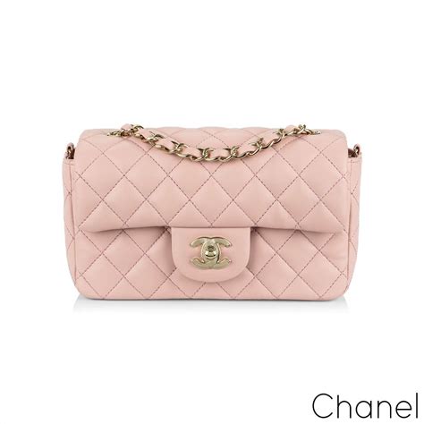 chanel classic powder pink mini flap leather bag|Chanel Classic Mini Flap Bag with Pink Quilted Lambskin .